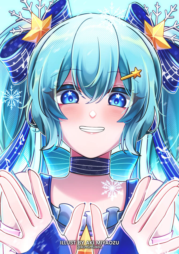 Snow Miku Fanart, 2019 version (2025)
