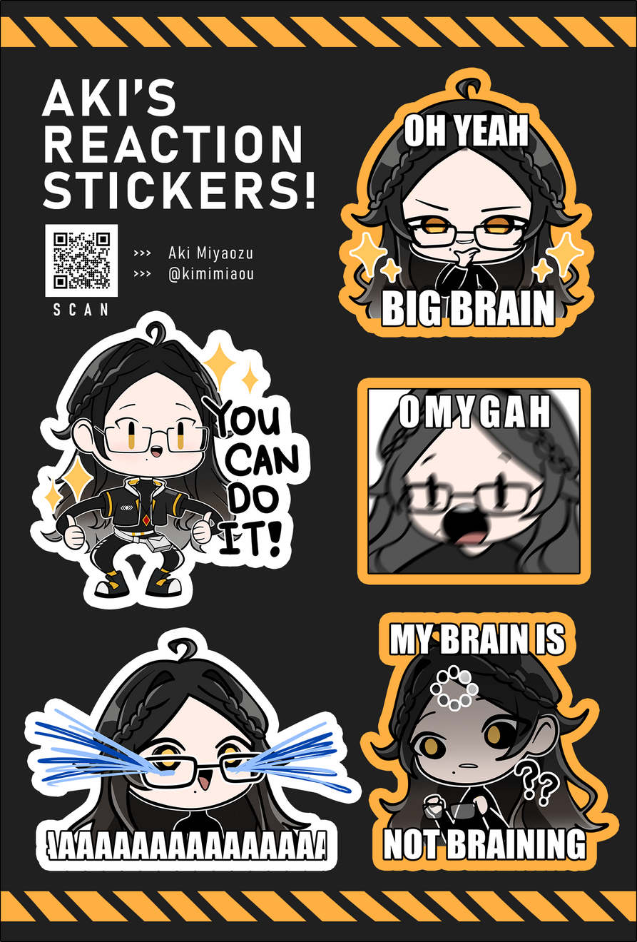 Aki Reaction Stickers (Merchandise)
