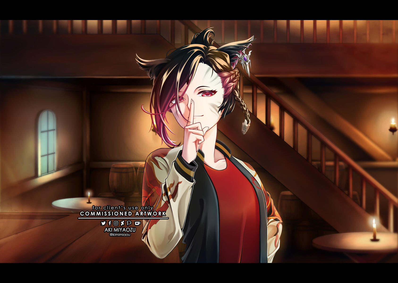 Lithiel in Tavern (Commission, 2022)