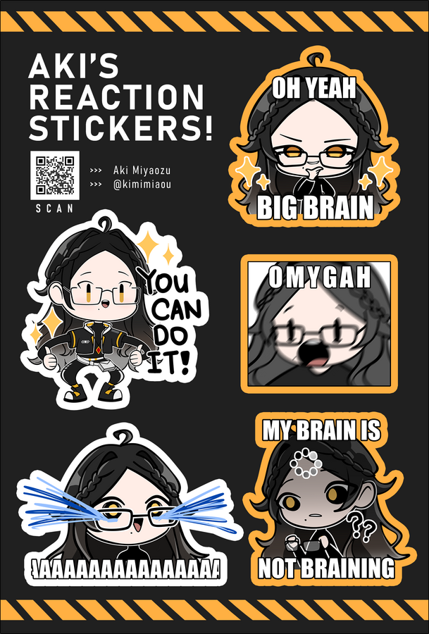 Aki Reaction Sticker Sheet (2023)