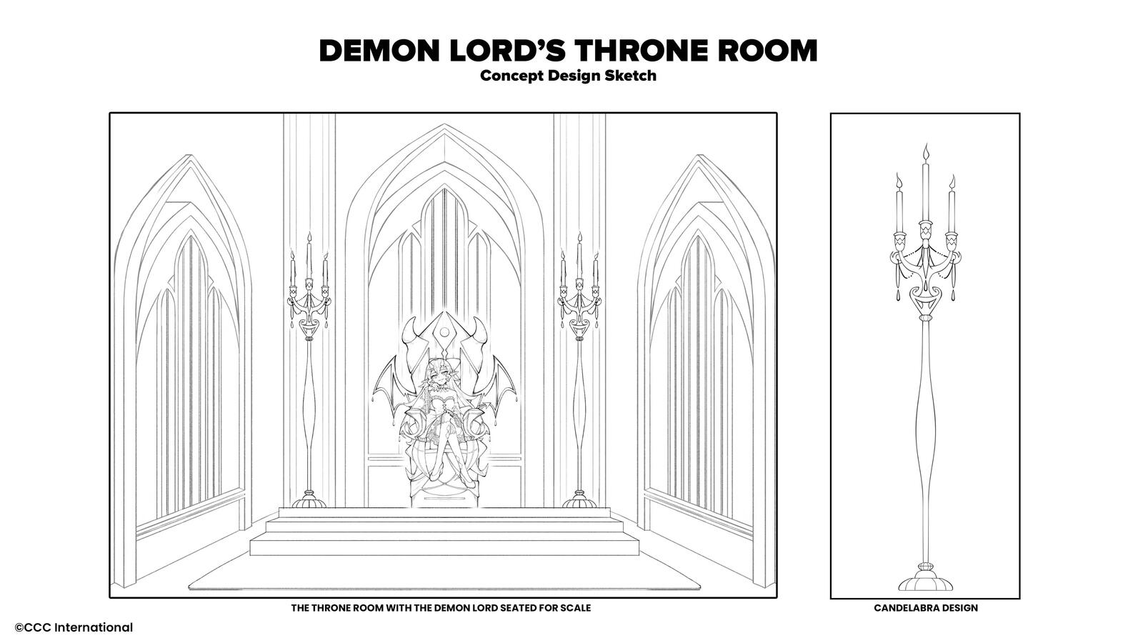 [Concept Design Sketch] Demon Lord's Throne Room