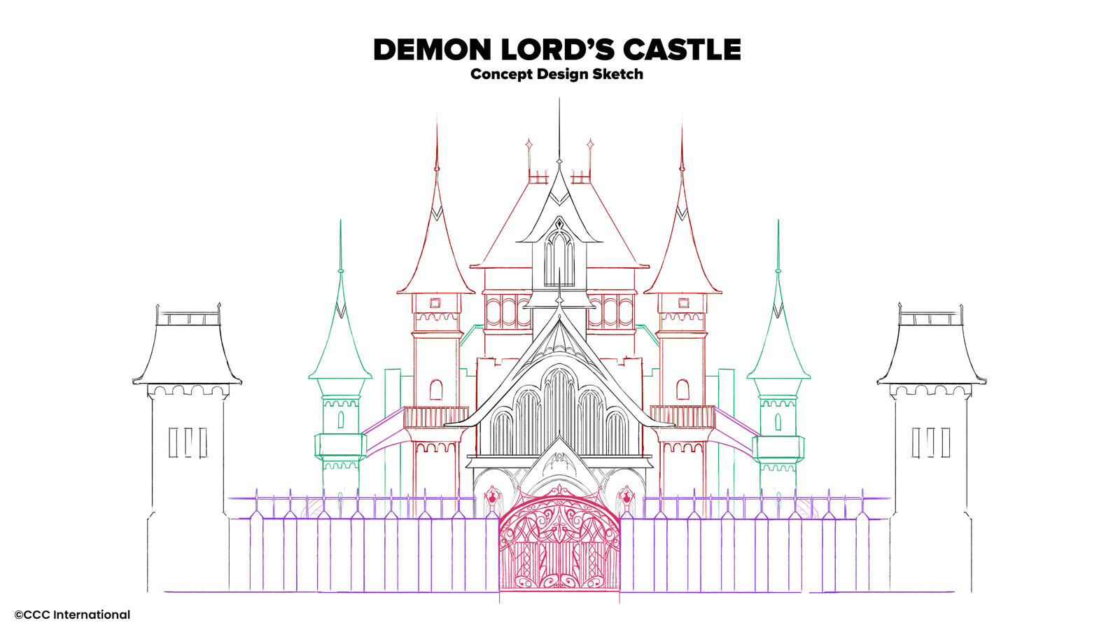 [Concept Design Sketch] Demon Lord's Castle Full Sketch